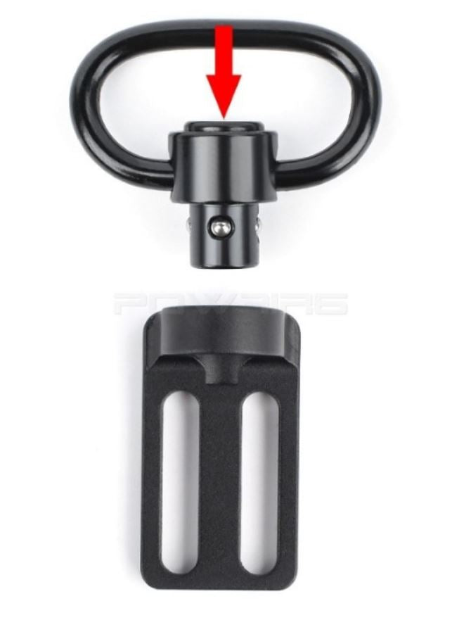 METAL Sling Mount 2 To 1 Point Triglide - Black