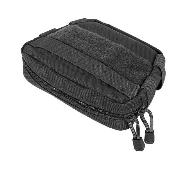 Drop Down Velcro Utility Pouch Užsegamas klijuojamas dėklas - juodas