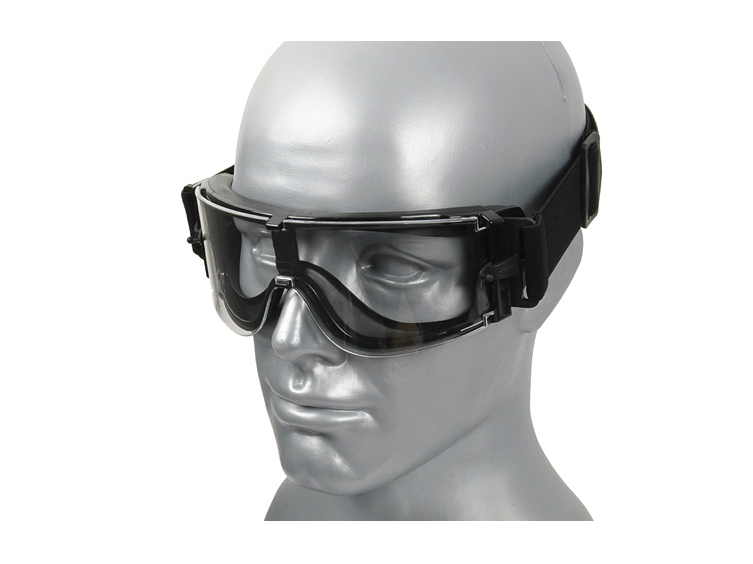 PANORAMIC VENTILATED GOGGLE CLEAR JUODA/OLIVE ŽALIA