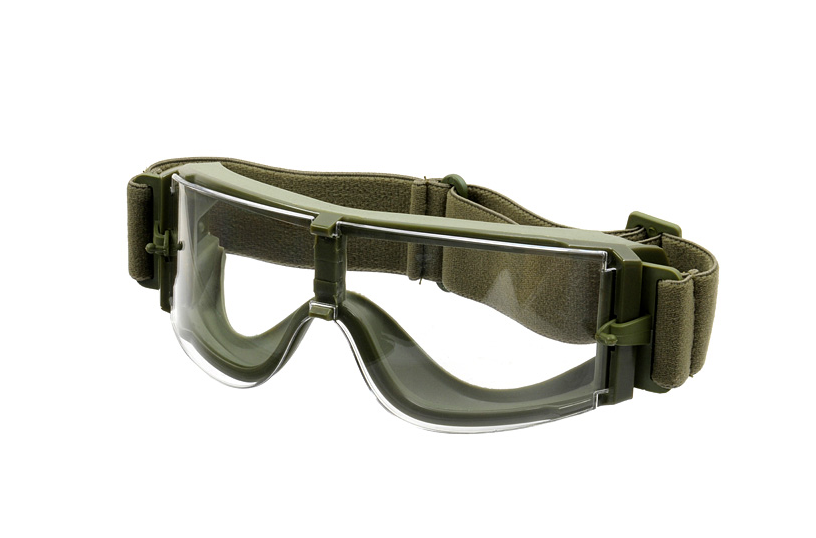 PANORAMIC VENTILATED GOGGLE CLEAR JUODA/OLIVE ŽALIA