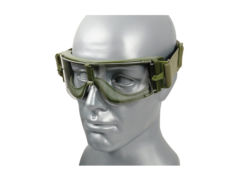 PANORAMIC VENTILATED GOGGLE CLEAR JUODA/OLIVE ŽALIA