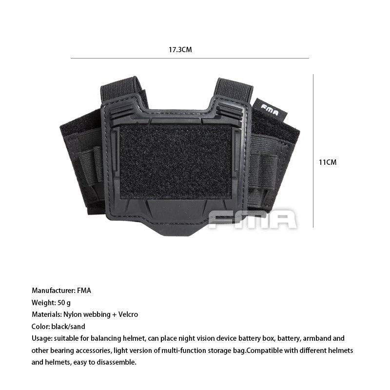 FMA Helmet Pouch for NVG Battery Box / Counterweight, Velcro - Tan