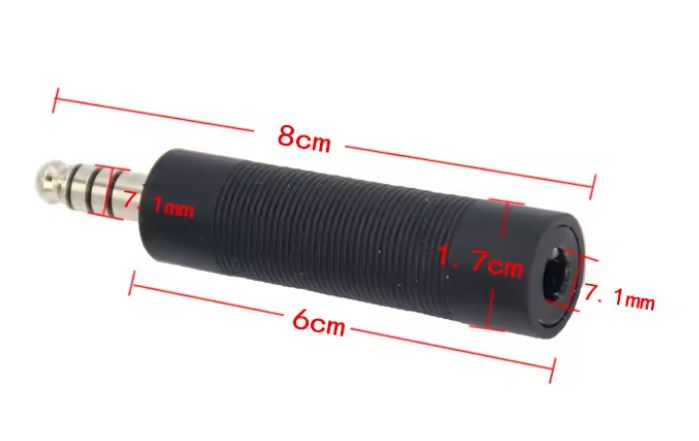 TAC-SKY Tactical Headset PTT Adapter Military Standard 7.1mm Plug for U-174 NATO/Military to Civilian Wire Adapter