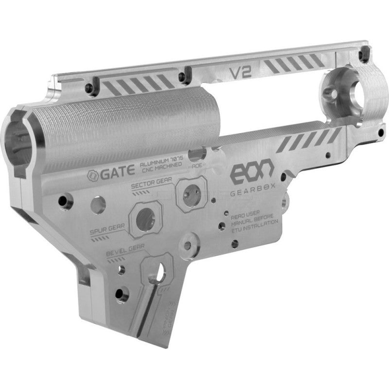 GATE CNC Aluminium Gearbox EON V2 ( 8 mm) - Silver