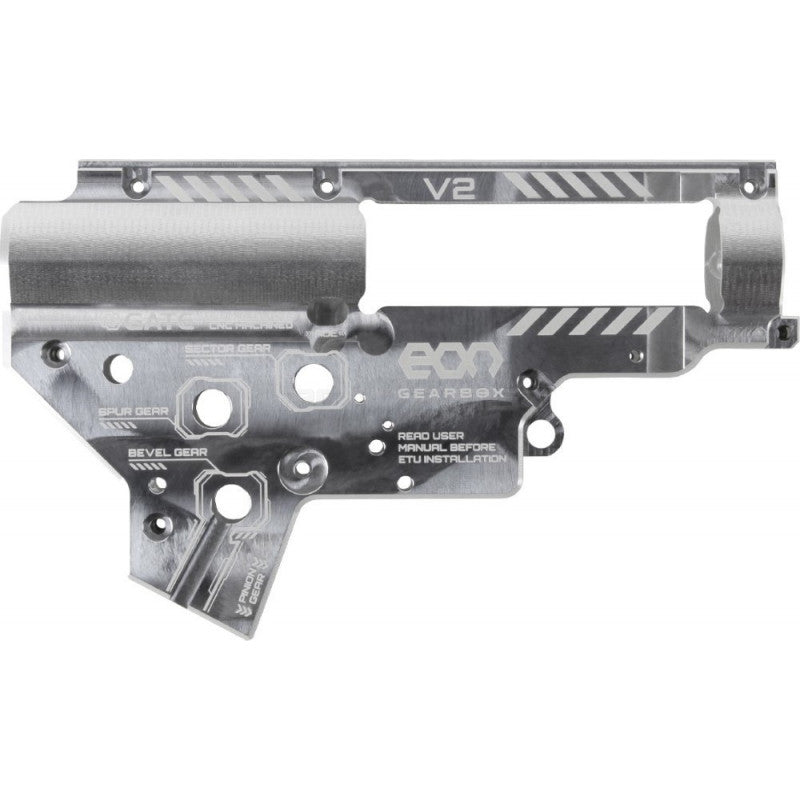 GATE CNC Aluminium Gearbox EON V2 ( 8 mm) - Silver