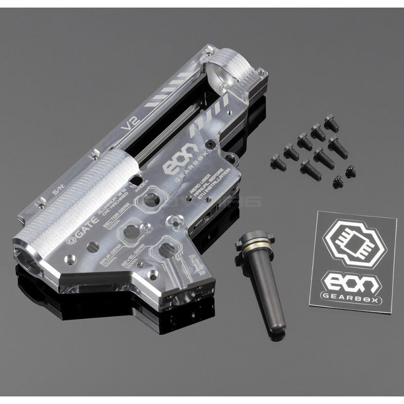 GATE CNC Aluminium Gearbox EON V2 ( 8 mm) - Silver