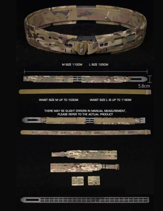 WST WRC Lightweight Combination Shooters Belt with Molle Webbing - Ranger Green