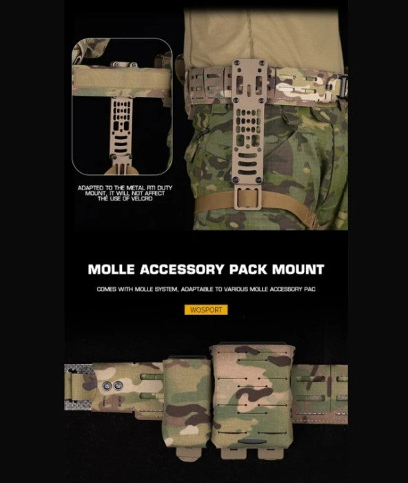 WST WRC Lightweight Combination Shooters Belt with Molle Webbing - Ranger Green