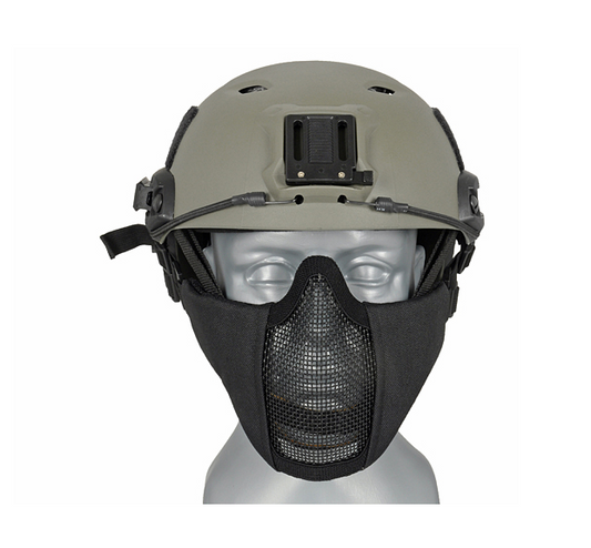 HALF FACE MESH MASK 2.0 (FAST HELMET VERSION) - BLACK [PJ]