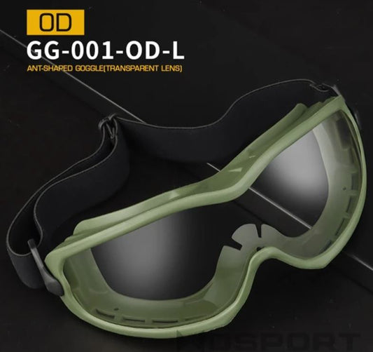 Goggles - Olive Green, Clear