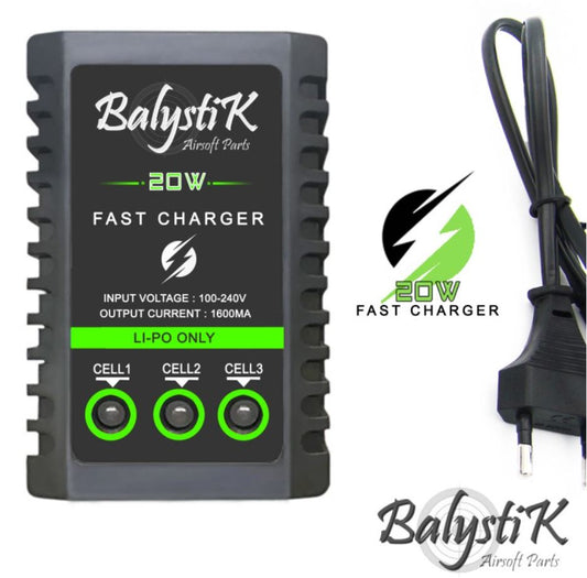Balystik LiPo / Li-ion 20W fast battery charger