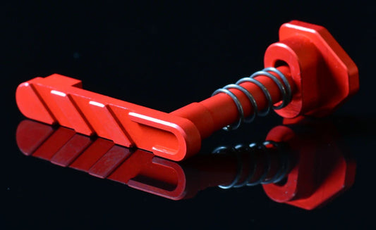 Mancraft CNC mag release button for M4/M16/AR15 red