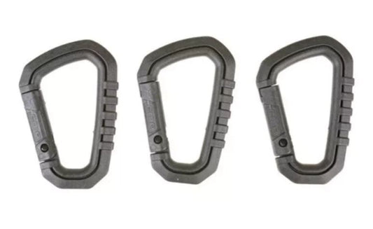 Set of 3 Polymer Snap Hooks – Black