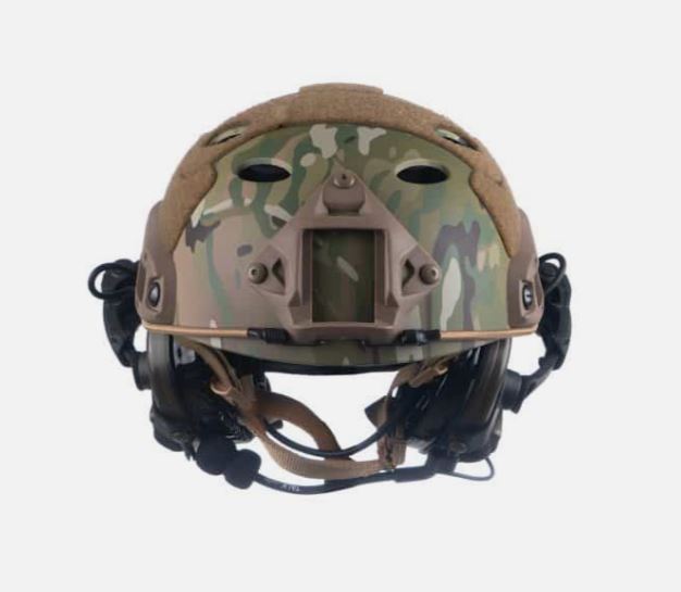 Premium Headset Helmet Mount with microphone mount BLACK