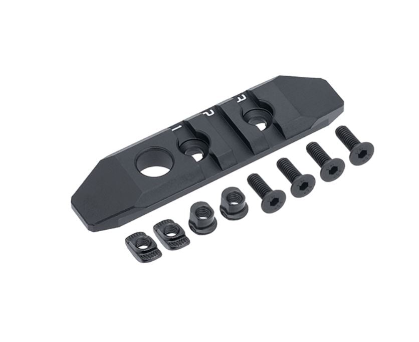 3-slot aluminium rail MLOCK/KEYMOD - black [WADSN]